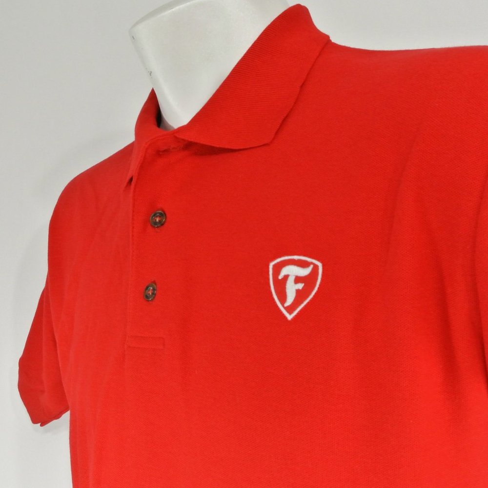 FIRESTONE TIRE Logo Automotive Red Polo Shirt Employee Uniform NEW Size L Large